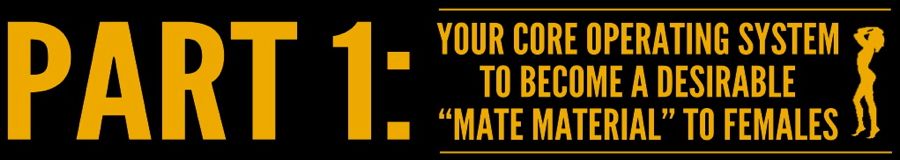 Part 1: Your Core Operating System To Become A Desirable "Mate Material" To Females